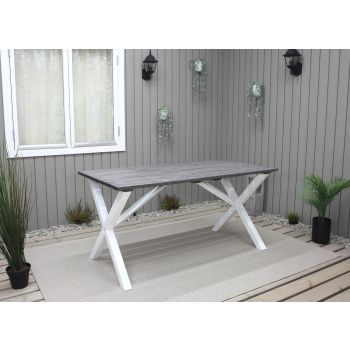 COUNTRY table 150x77 cm, white/shabby chic grey