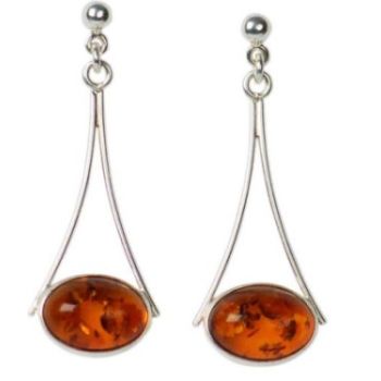 Amber Pendulum Earrings