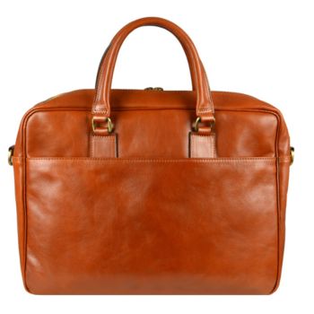 Dark Brown Leather Briefcase Laptop Bag - Little Prince