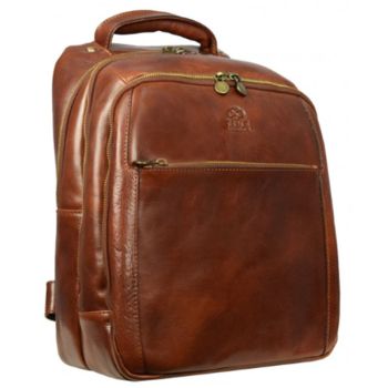 Brown Leather Backpack - The Wallflower 