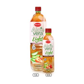 ALEO Light Aloe Vera drink with Strawberry flavor  