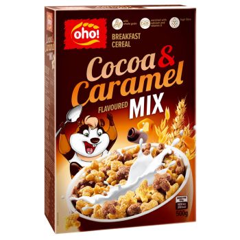 Breakfast Cereal, Cocoa & Caramel Mix (175g, 500g)