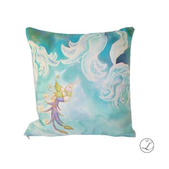 Hand painted SILK pillow cover /2-Life's nectar