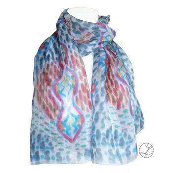 Hand painted silk scarf / 3-Oriental 