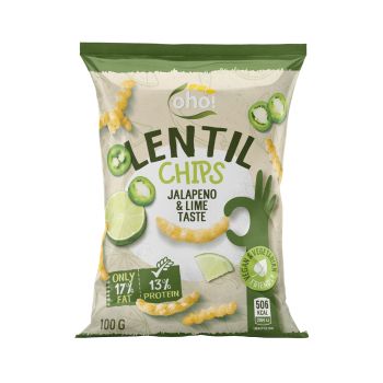 Lentil Chips, Jalapeno and Lime Taste (100g)