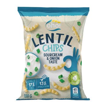 Lentil Chips, Sour Cream and Onion Taste (100g)