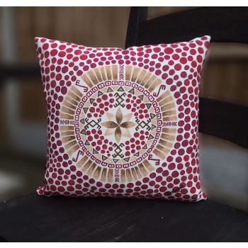 Hand painted Linen pillow cover /4-Baltic mandala 