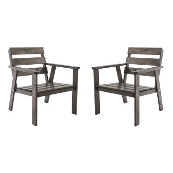 ATLANTA armchair (2 pcs/set), taupegrey