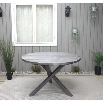 COUNTRY round table 112 cm, shabby chic grey