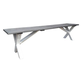 COUNTRY bench 180 cm, white/shabby chic grey