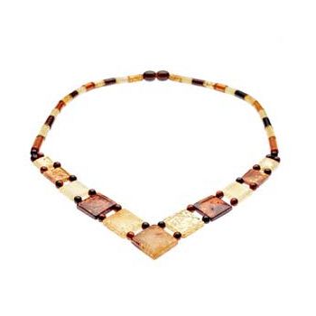 Square Point Amber Necklace