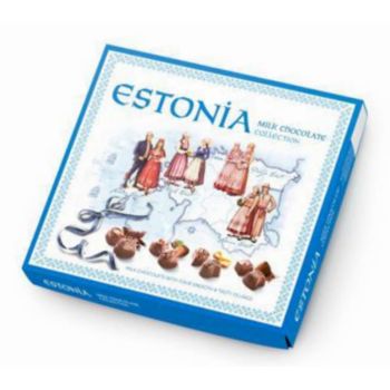 ASSORTED CHOCOLATES “ESTONIA” WITH MILK CHOCOLATE 126g / 4.4oz