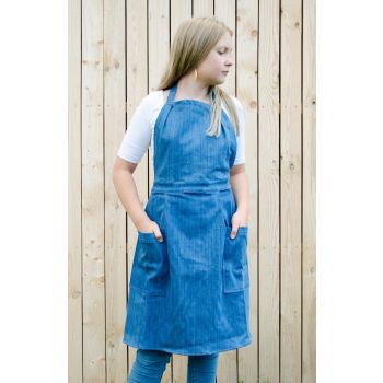 Denim full apron for women