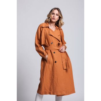 Woman Trench Coat ELEGANCE ECO color Orange 