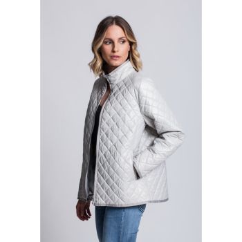 Woman Quilted Jacket LIGHT color Light Grey 