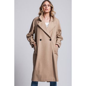 Thin Jersey Wool Coat TENDER color Beige 
