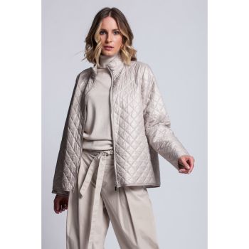 Woman Quilted Jacket LIGHT color Beige 