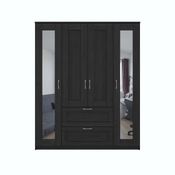 SIRIUS WARDROBE COMBINED 4 doors and 2 drawers with 2 mirrors