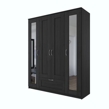 SIRIUS WARDROBE COMBINED 4 doors and 1 drawer with 2 mirrors