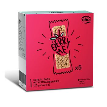 Cereal Bar, Berry Me with Strawberries (24g) Box of 5