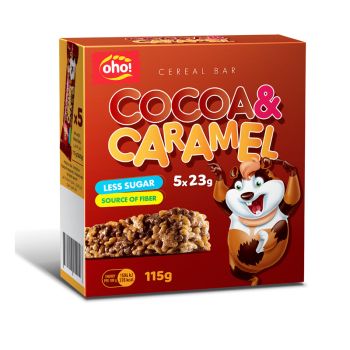 Cereal Bar, Cocoa & Caramel (23g) Box of 5