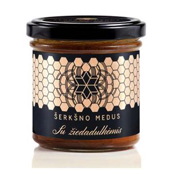 Raw Honey with Bee Pollen 7.05 oz Jar 
